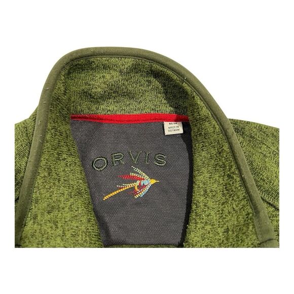 Orvis  Men's Size M/M Green Full Zip Outdoor Fleece Lined Vest Jacket‎ - Picture 14 of 15